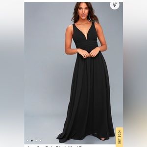 Size M Black Lulus Maxi Dress- Tags still on